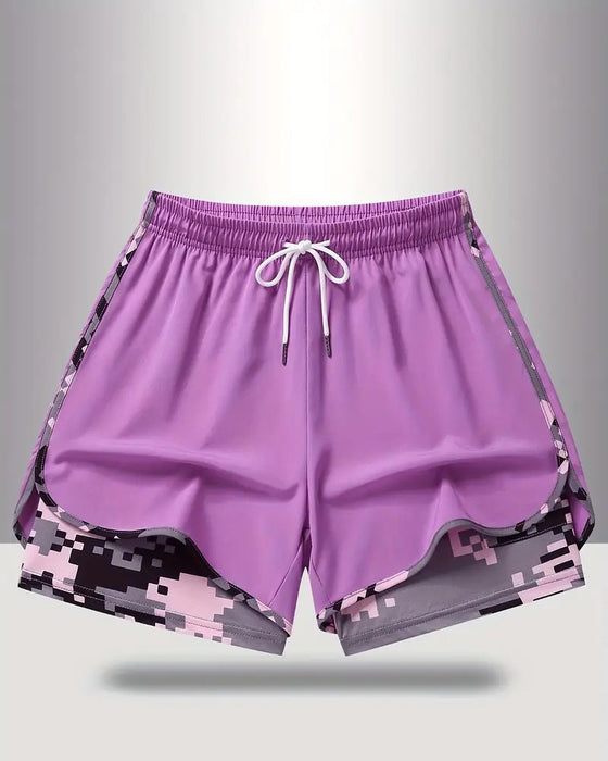 Snøre Kamuflasje Lappeteppe Antieksponering Shorts