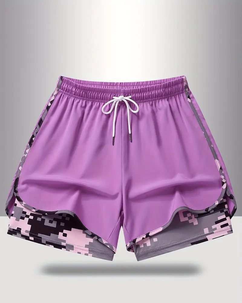 Snøre Kamuflasje Lappeteppe Antieksponering Shorts