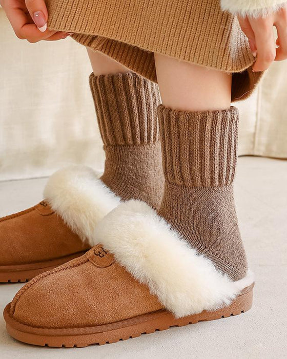 Dame Sokker I Merinoull Til Støvler