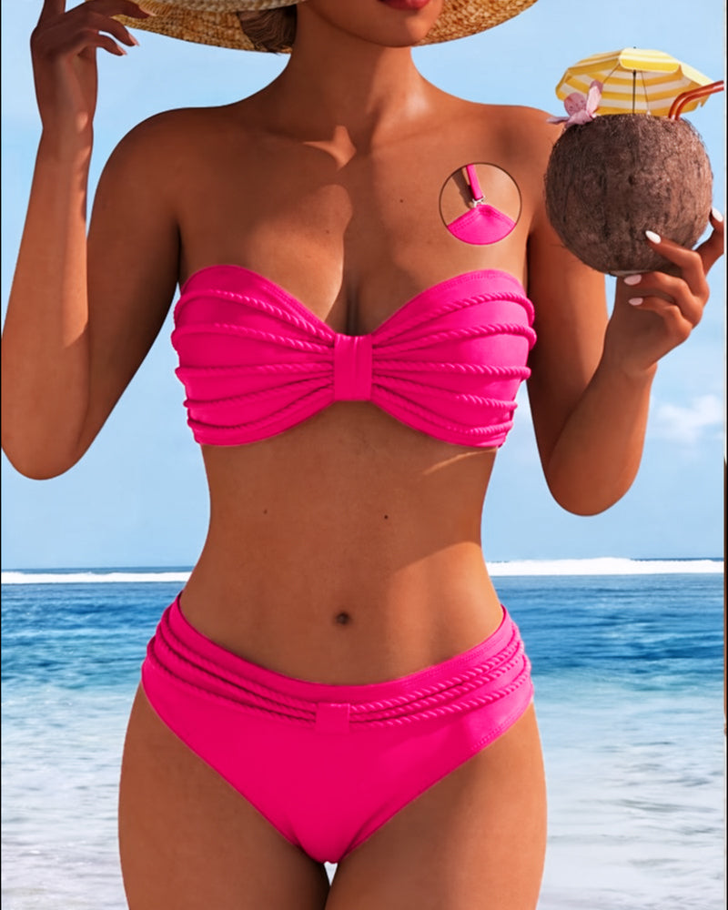 Bikini Ensfarget Halsbånd