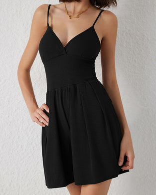 Ensfarget Uformell Jumpsuit