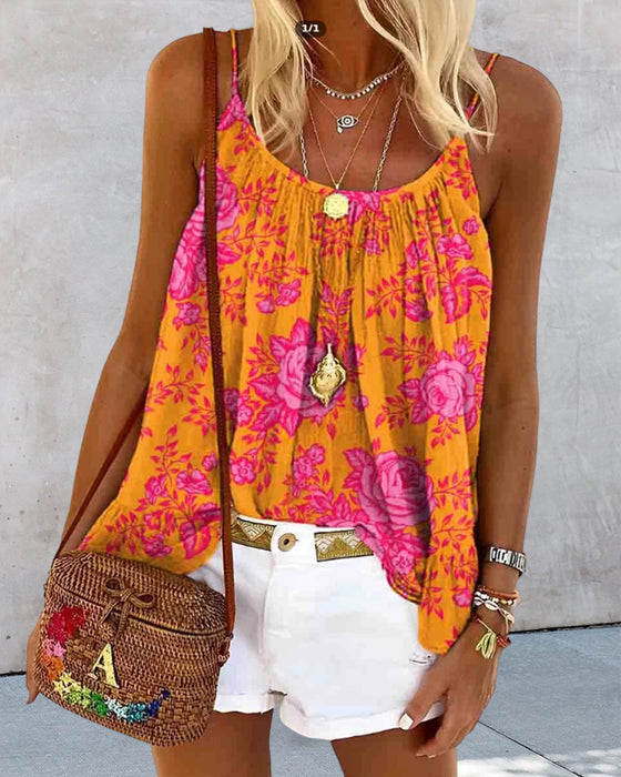 Tank Top Camisole Printed Casual