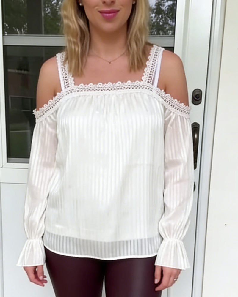 Bluse Med Spiss, Avskjuld Axel Og Folting