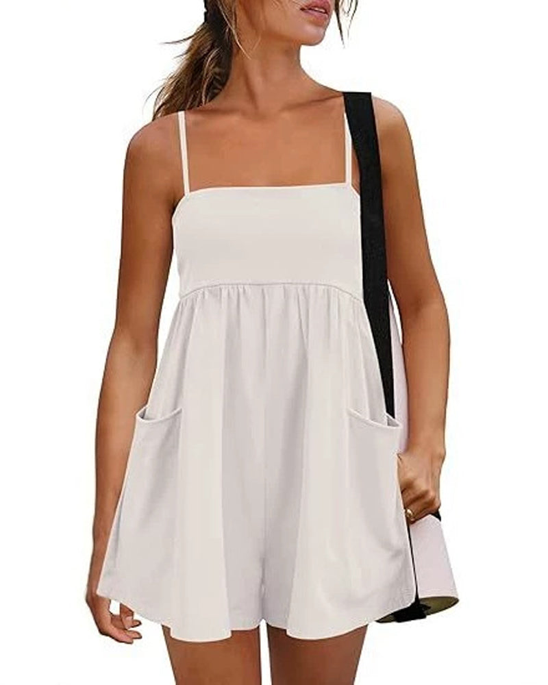 Jumpsuit Solid Farge Seler Bred Ben