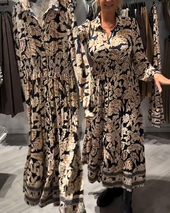 Motekjole Med Krage Og Trykk