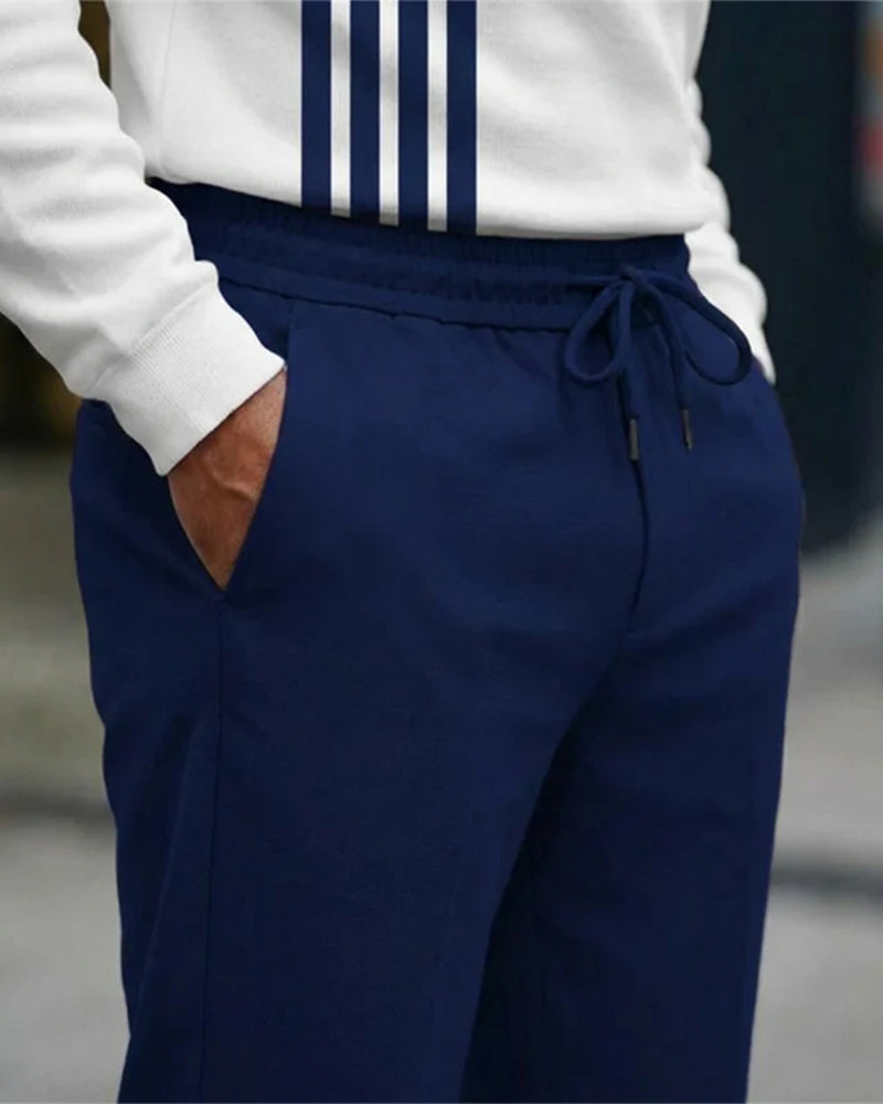 Sett Halv Genser Glidelås Menn Lounge