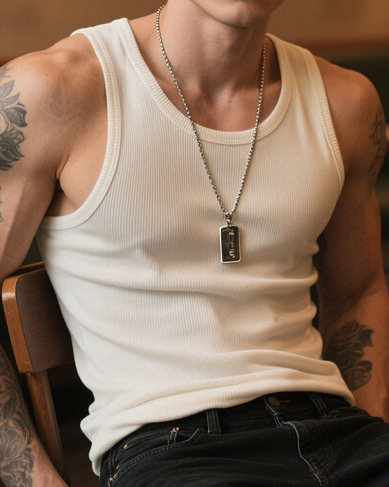 Tank Topp Herre Bomull Fitness