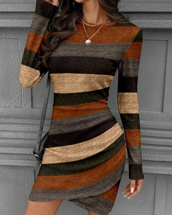 Kjole Vintage Stripe Lang Erme