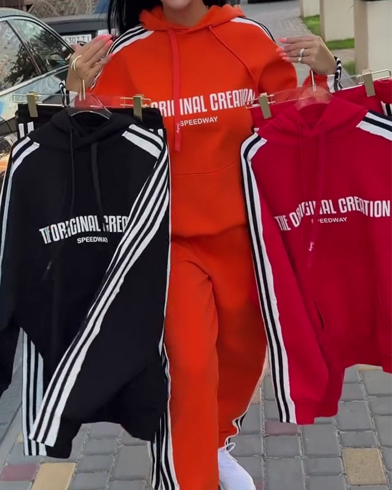 Sett Stripet Casual Lang Erme