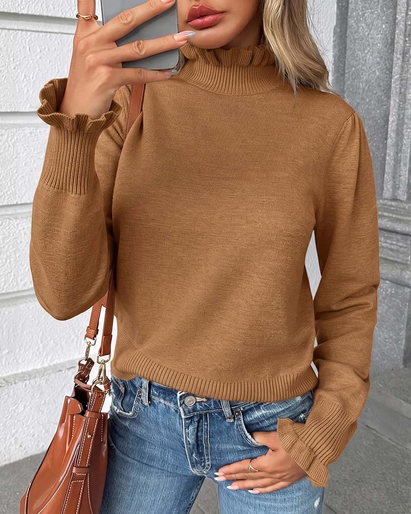 Pullover Turtleneck Blonde Rysje