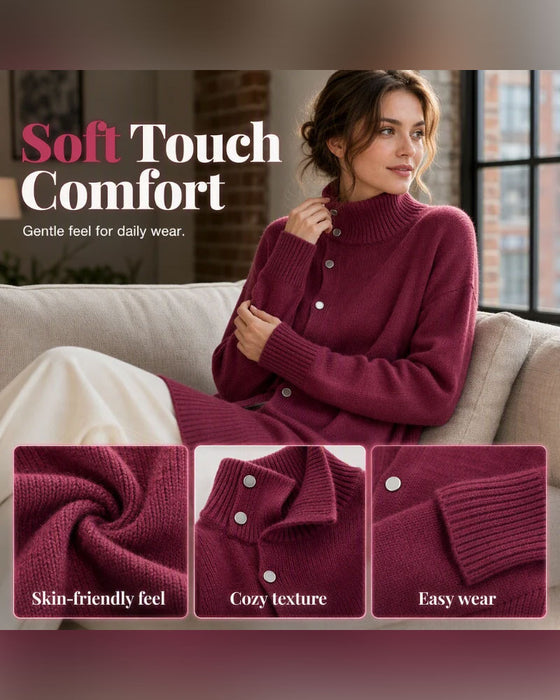 Cardigan Turtleneck Enkelknappet