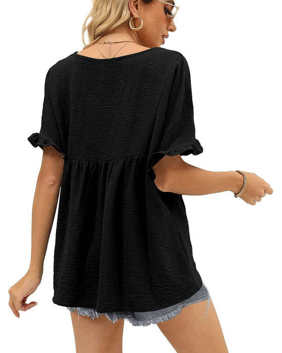 Bluse Avslappnet Rysje Loose Fit