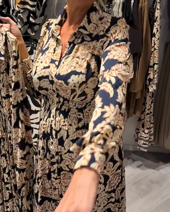 Motekjole Med Krage Og Trykk