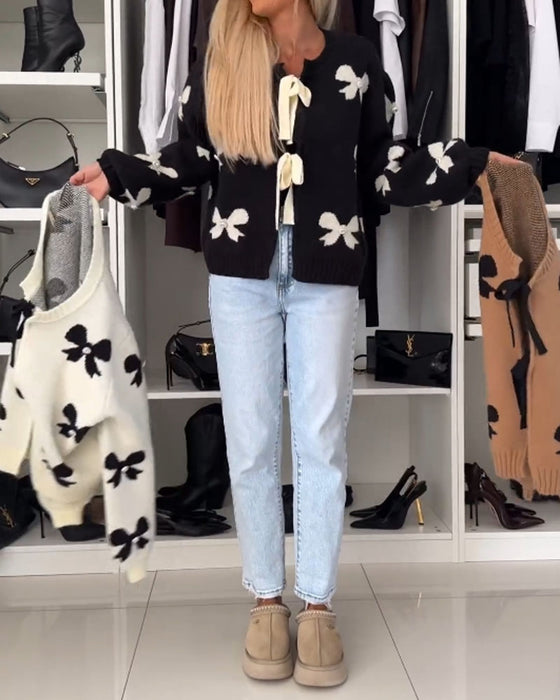 Sløyfe perler cardigan