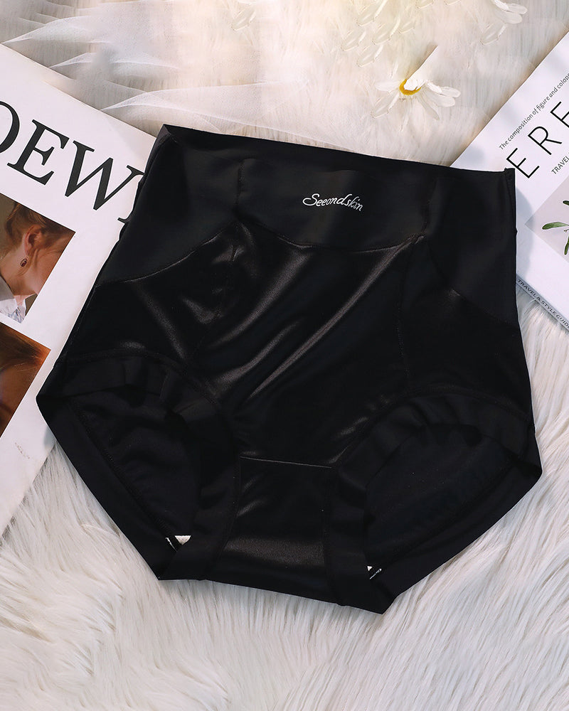 Dames Truse Med Høy Midje Is-Silke Sateng Sømløs Sexy Løft Og Magekontroll