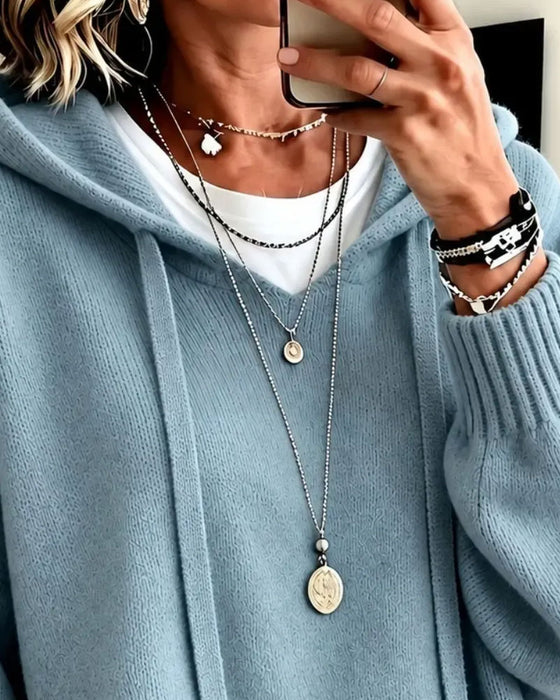 Pullover Hetter Snor Drop Skulder Løs