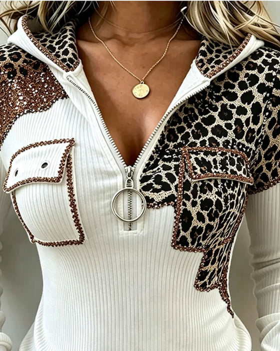 Topp Hetter Glidelås Leopard