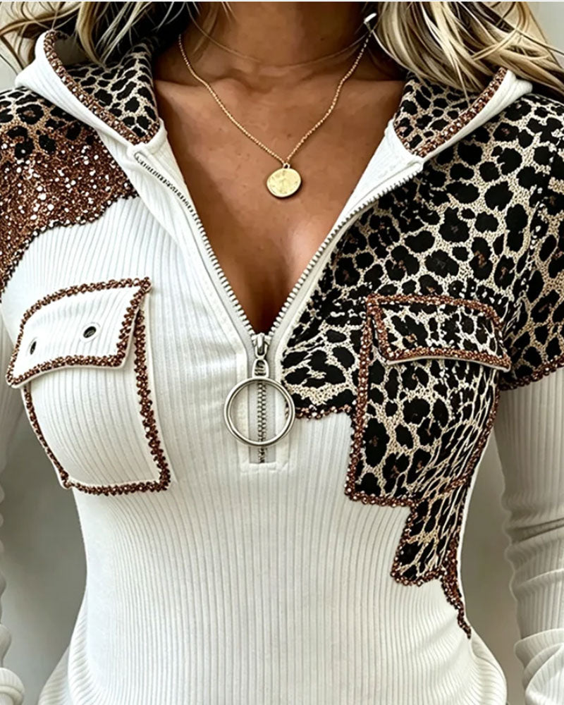 Topp Hetter Glidelås Leopard