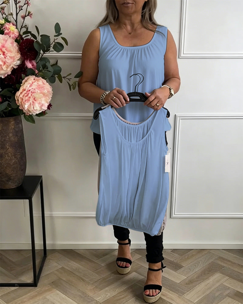 Tank Topp Innbygd Bh U-Utringet Casual