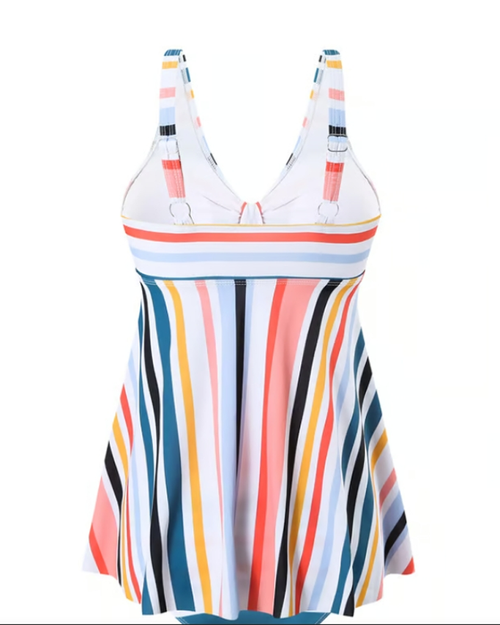 Badedrakt Lace-Up Striped Triangel To-Delt
