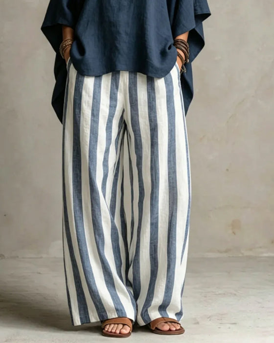Sett Casual Flaggermus Løs Stripe