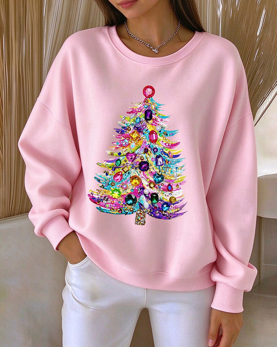 Topp Rundhalset Pullover Jul Tre