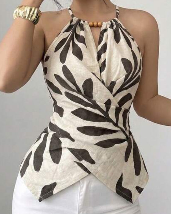 Tank Top Halter Kors Trykk