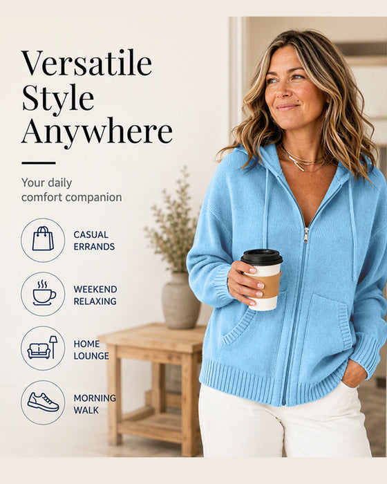 Cardigan Solid Hetter Glidelås