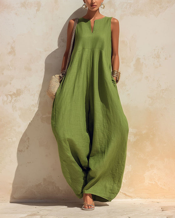 Jumpsuit Liten V-Hals Vide