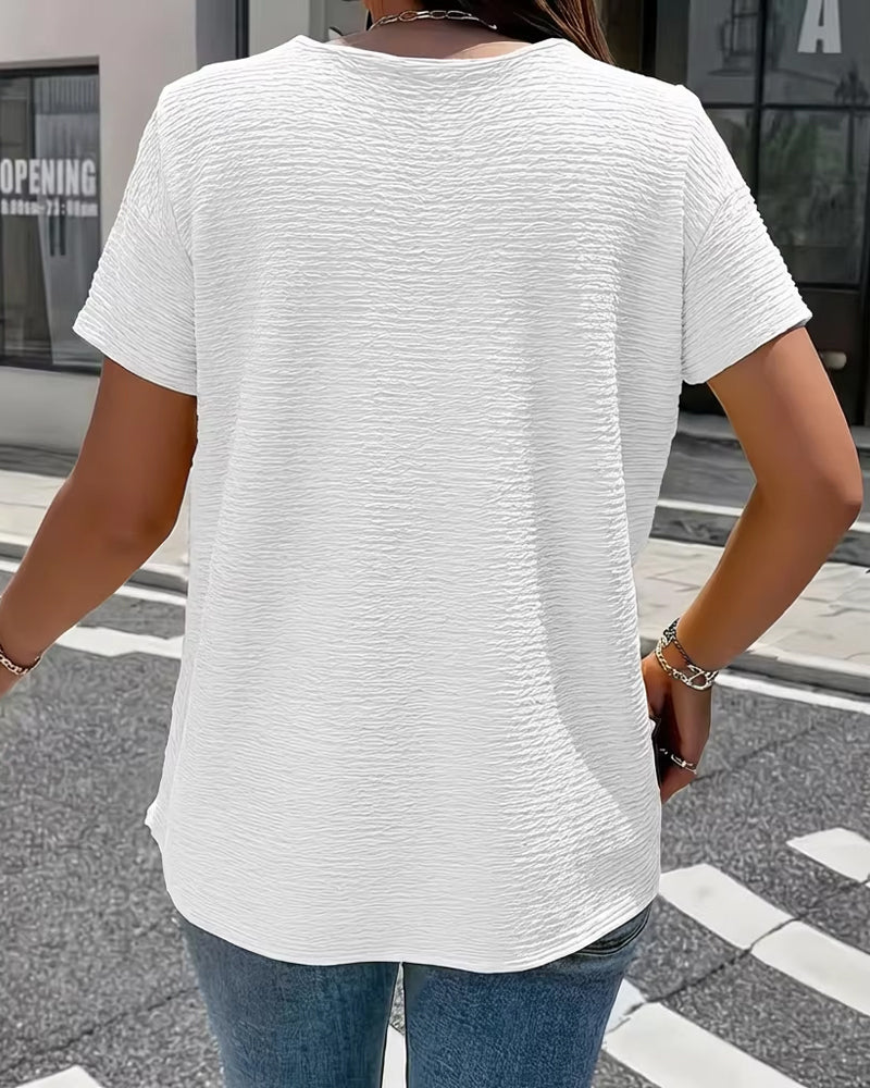 T-skjorte Peter Pan Krage Tre Knapper