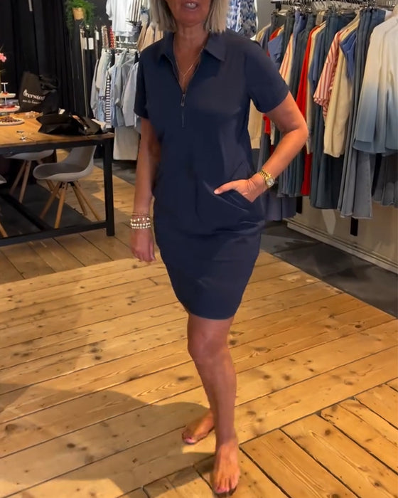 Kjole Krageblad Glidelås