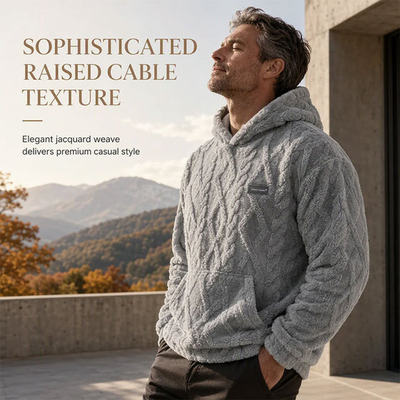Menn Vinter Jacquard Mønster Hoodie