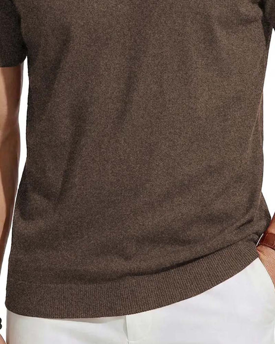Pullover Mini V-Hals Casual Solid