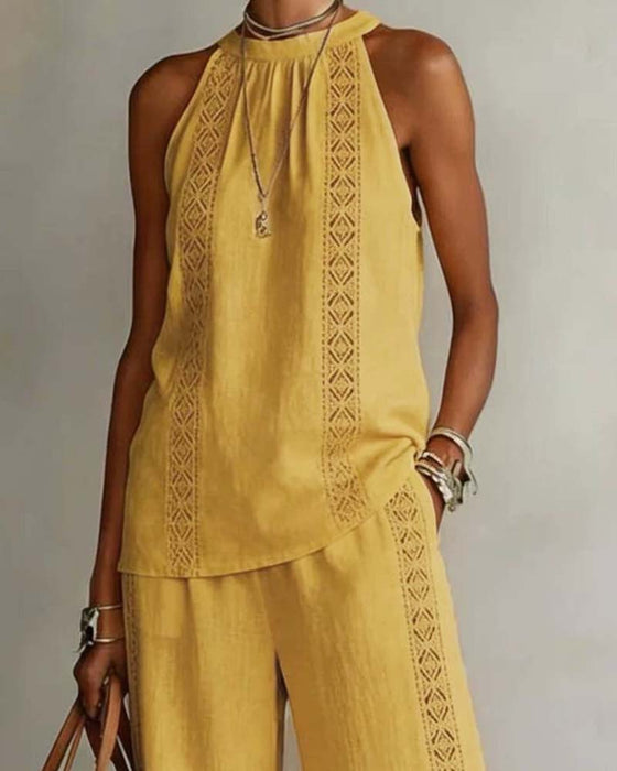 Todelt Sett Hollow Out Halter