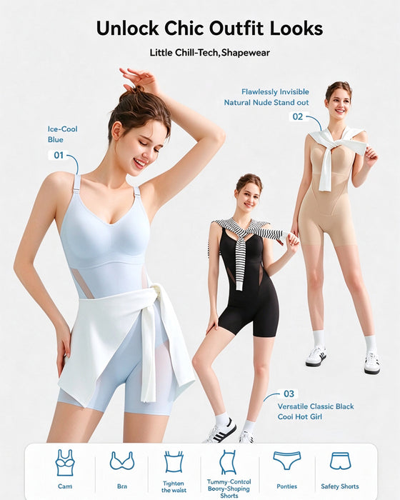Kjølende Magestyring Rumpeleftende Shapewear Bodysuit