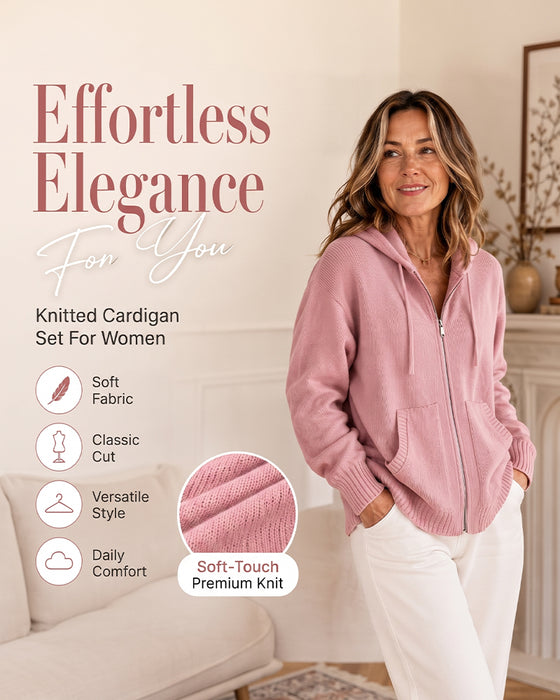 Cardigan Solid Hetter Glidelås