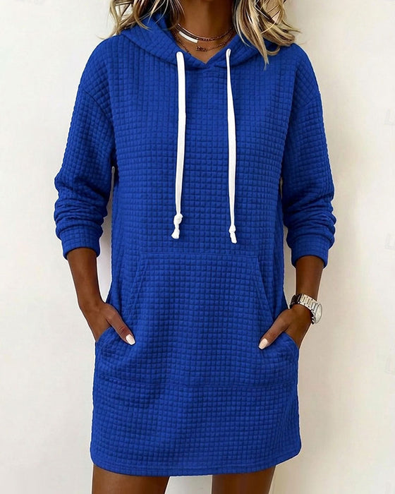 Kjole Vaffel Hette Sweatshirt
