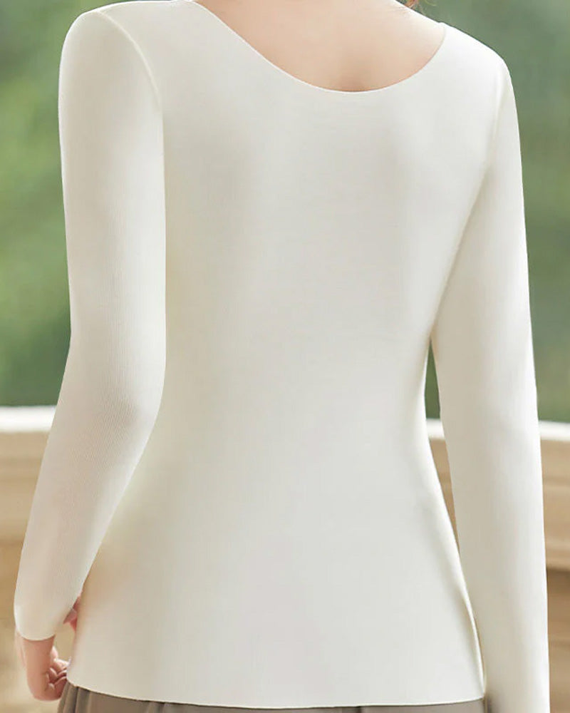 Sømløs Termotopp For Kvinner Med Innebygd Bh