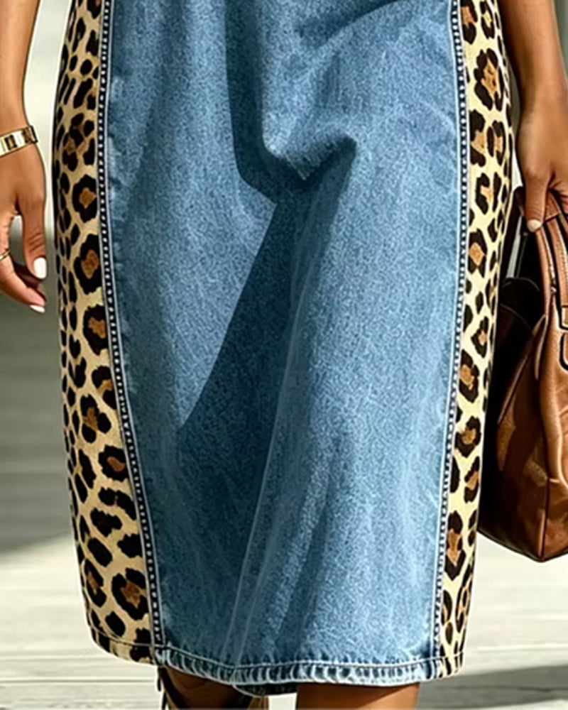 Kjole Kortermet Leopard