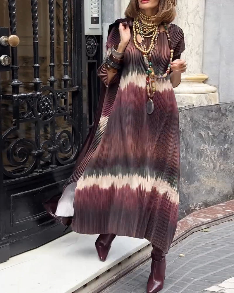 Kjole Mote Gradient Plissert