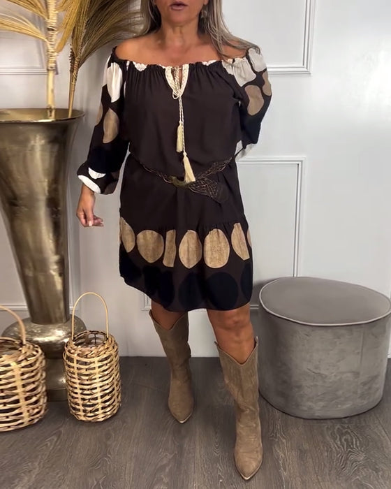 Kjole Med Duskeknute Og Prikke