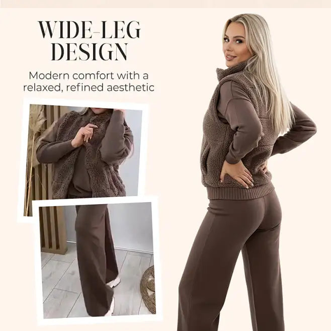 💖2025 Hettsalg💖Varmt Og Behagelig 3-Delt Sett For Kvinner