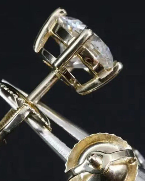 Klassiske runde zirkon øredobber