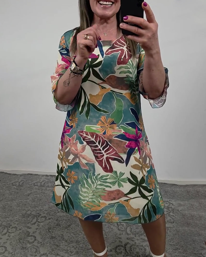 Kjole Tropisk Trykk
