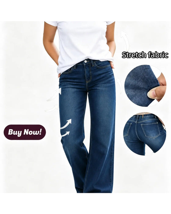 Jeans Casual Stretch Rette Bein