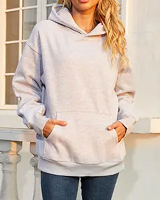 Hoodie Med Hette Uformell Pullover