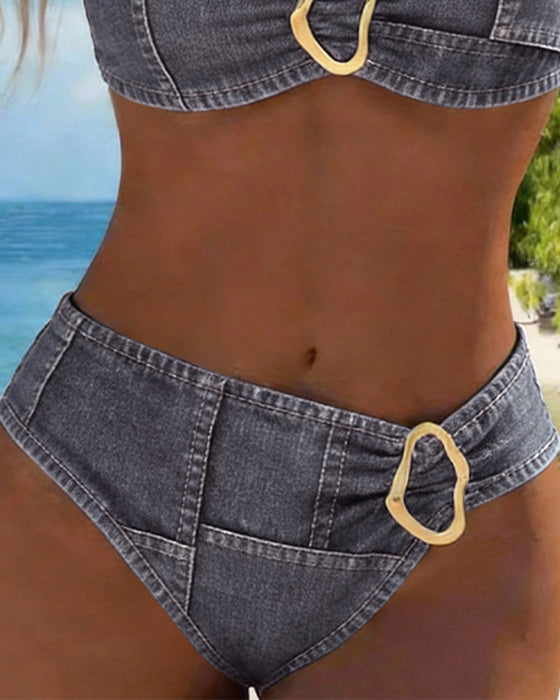Bikini Seler Metallspenne To-Delt