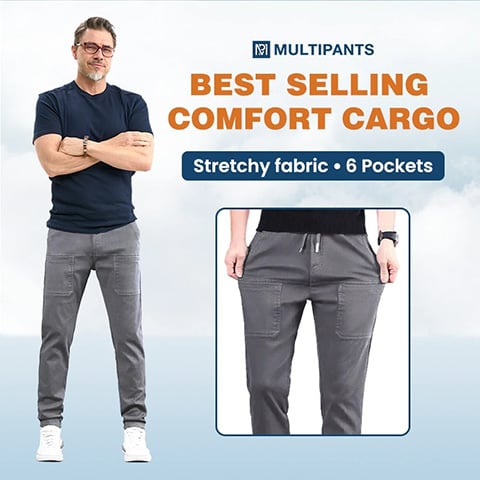 Multipants – Høystretch Cargobukser Med Flere Lommer Og Slitesterk Kvalitet