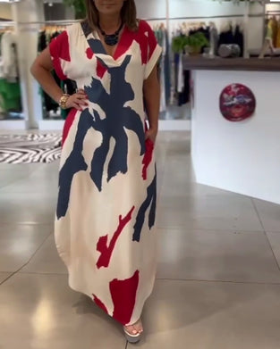 Kjole Kortermet Trykt