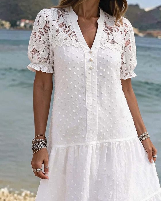 Kjole Puffererme Blonde Resort